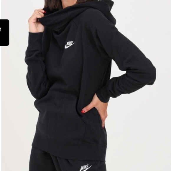 Nike Tops - Nike cowl neck black sweatshirt Nike hoodie size XS workout causal hoodie sports